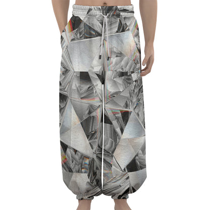 Diamond Artwork Print Lantern Pants