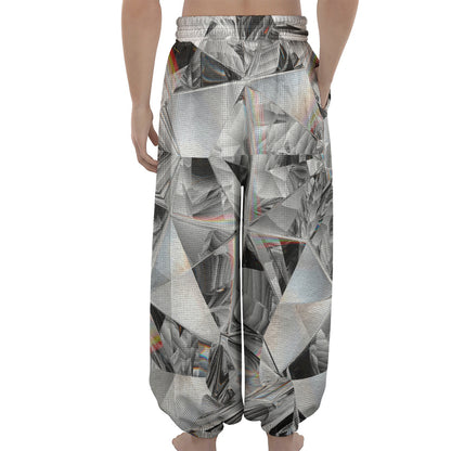 Diamond Artwork Print Lantern Pants