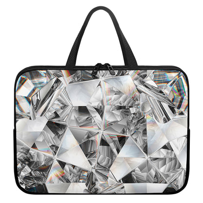 Diamond Artwork Print Laptop Sleeve With Handle
