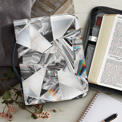 Diamond Artwork Print Leather Bible Cover