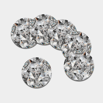 Diamond Artwork Print Leather Coaster Set