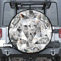 Diamond Artwork Print Leather Spare Tire Cover