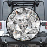 Diamond Artwork Print Leather Spare Tire Cover