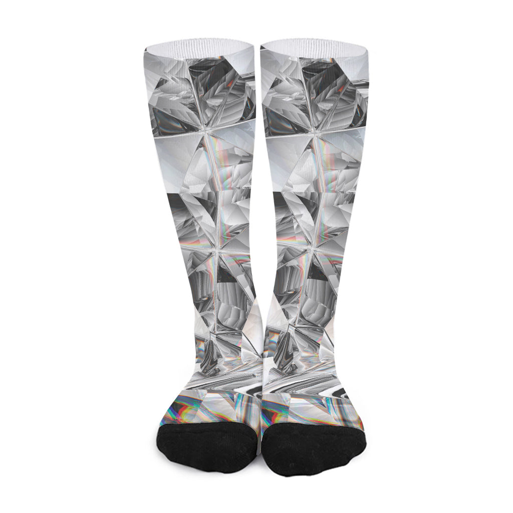 Diamond Artwork Print Long Socks