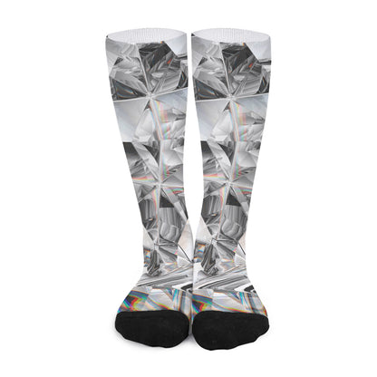 Diamond Artwork Print Long Socks