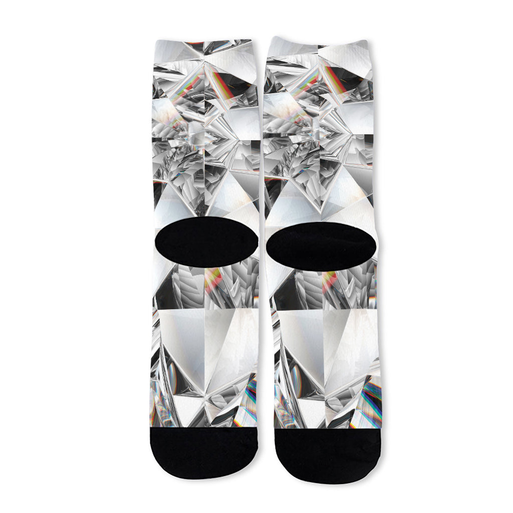 Diamond Artwork Print Long Socks