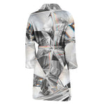Diamond Artwork Print Men's Bathrobe