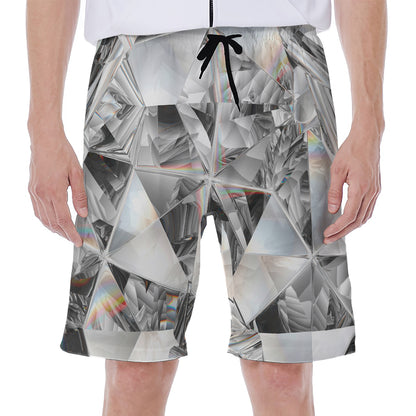Diamond Artwork Print Men's Beach Shorts