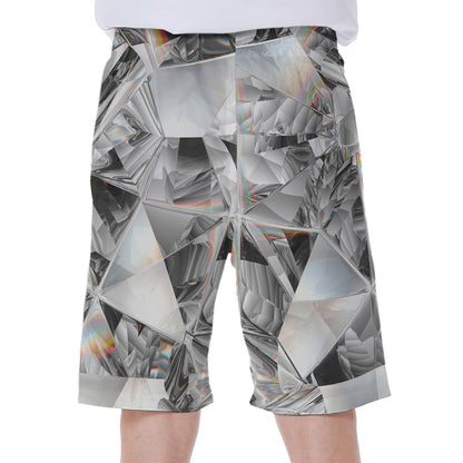 Diamond Artwork Print Men's Beach Shorts