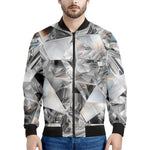 Diamond Artwork Print Men's Bomber Jacket