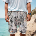 Diamond Artwork Print Men's Cargo Shorts