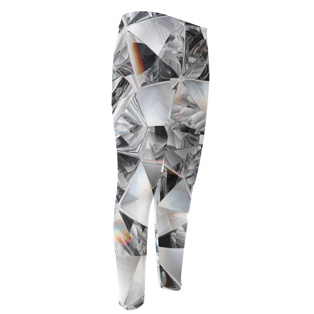 Diamond Artwork Print Men's Compression Pants
