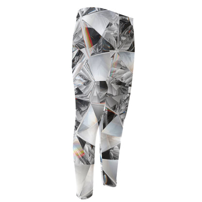 Diamond Artwork Print Men's Compression Pants