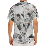 Diamond Artwork Print Men's Deep V-Neck Shirt