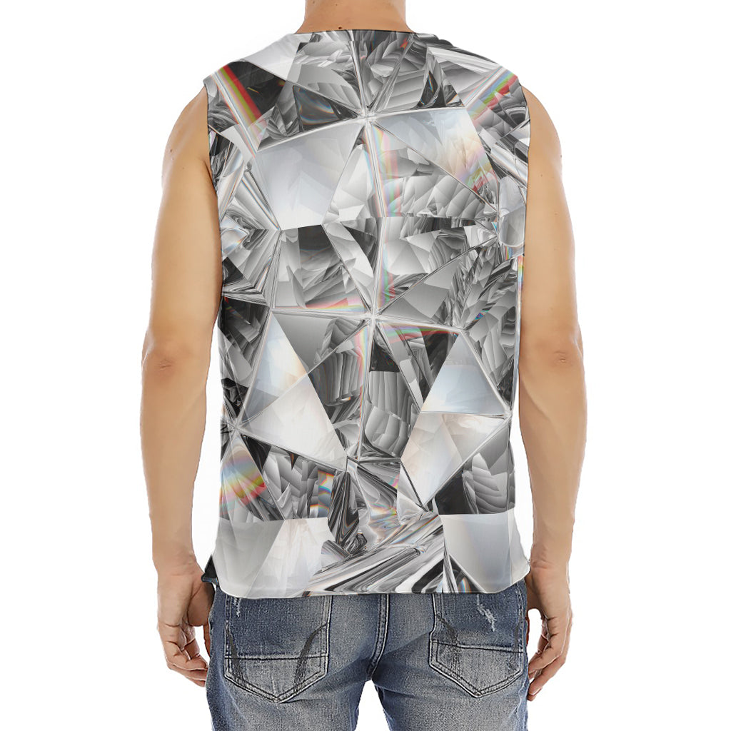 Diamond Artwork Print Men's Fitness Tank Top