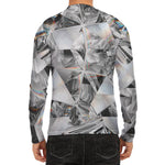 Diamond Artwork Print Men's Long Sleeve Rash Guard