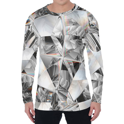 Diamond Artwork Print Men's Long Sleeve T-Shirt