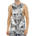 Diamond Artwork Print Men's Muscle Tank Top