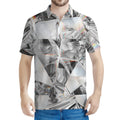 Diamond Artwork Print Men's Polo Shirt