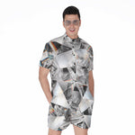Diamond Artwork Print Men's Rompers