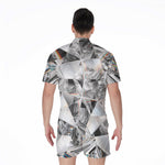 Diamond Artwork Print Men's Rompers