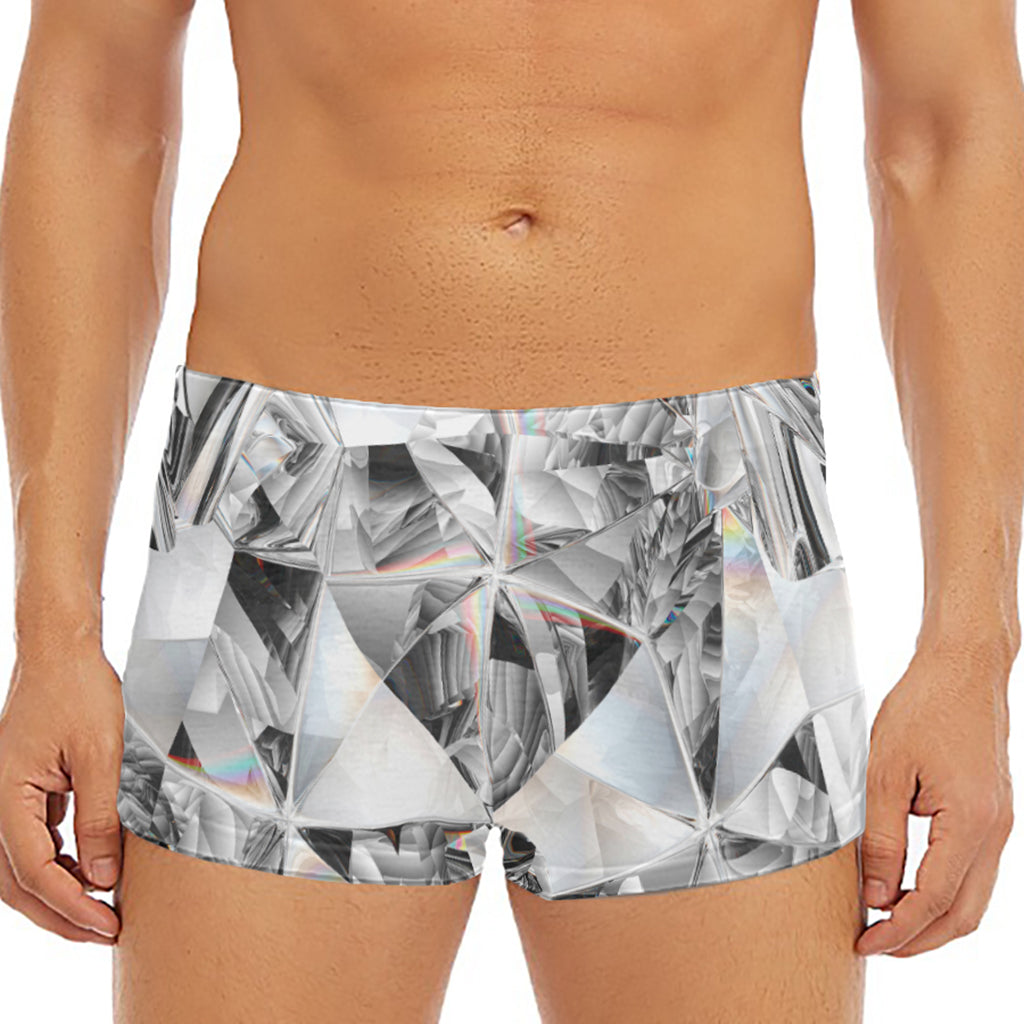 Diamond Artwork Print Men's Short Boxer Briefs