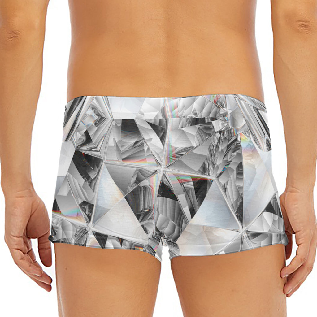 Diamond Artwork Print Men's Short Boxer Briefs