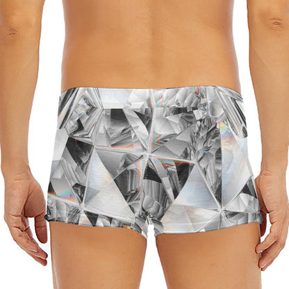 Diamond Artwork Print Men's Short Boxer Briefs