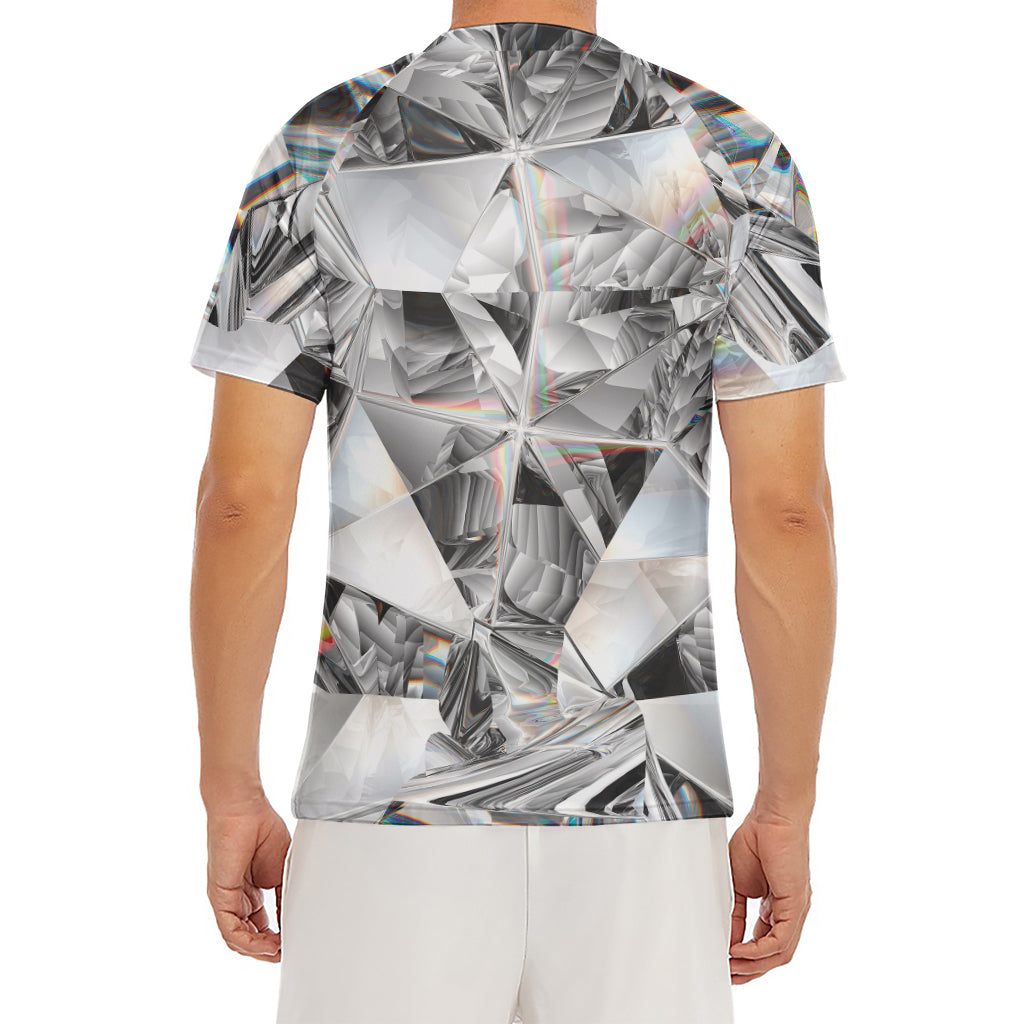 Diamond Artwork Print Men's Short Sleeve Rash Guard