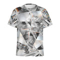 Diamond Artwork Print Men's Athletic T-Shirt