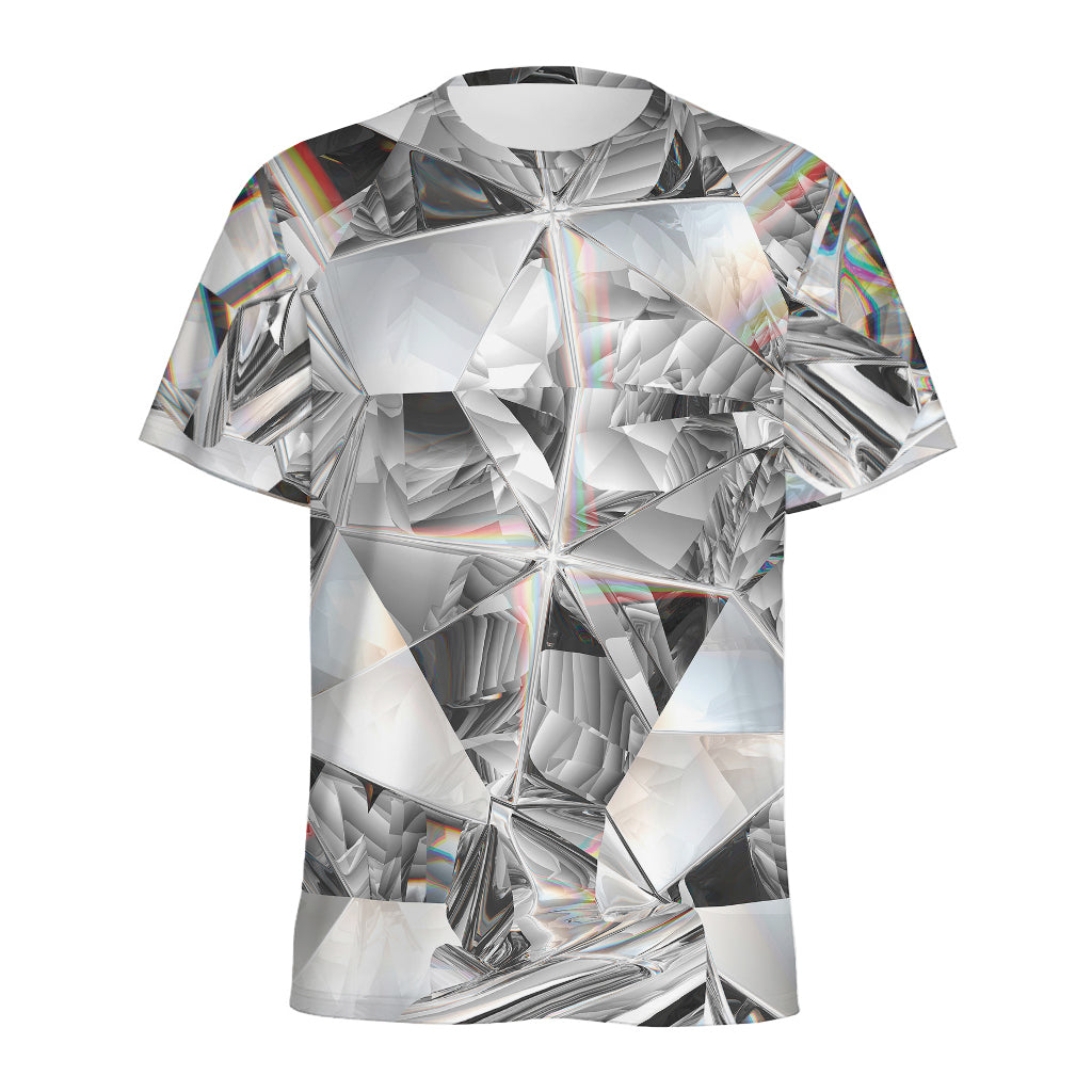 Diamond Artwork Print Men's Sports T-Shirt