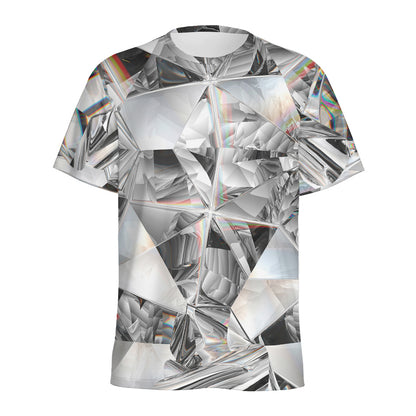 Diamond Artwork Print Men's Sports T-Shirt