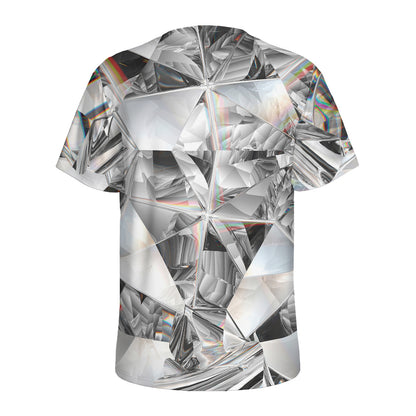 Diamond Artwork Print Men's Sports T-Shirt
