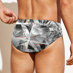Diamond Artwork Print Men's Swim Briefs