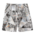 Diamond Artwork Print Men's Swim Trunks