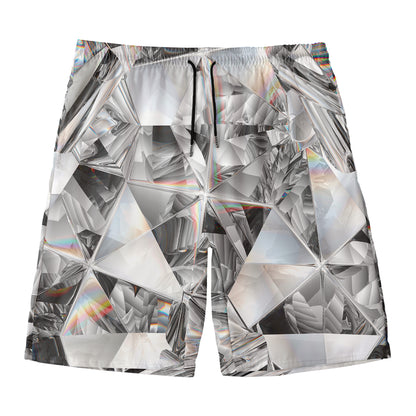 Diamond Artwork Print Men's Swim Trunks