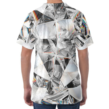 Diamond Artwork Print Men's Velvet T-Shirt