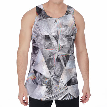 Diamond Artwork Print Men's Velvet Tank Top