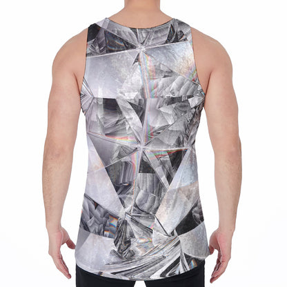 Diamond Artwork Print Men's Velvet Tank Top