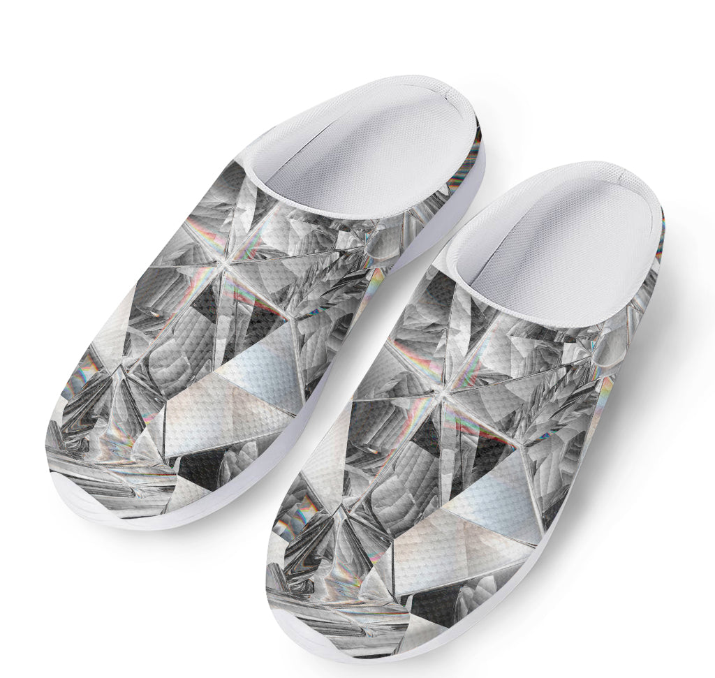 Diamond Artwork Print Mesh Casual Shoes