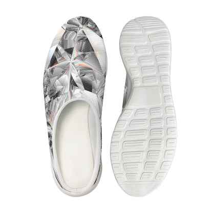 Diamond Artwork Print Mesh Casual Shoes