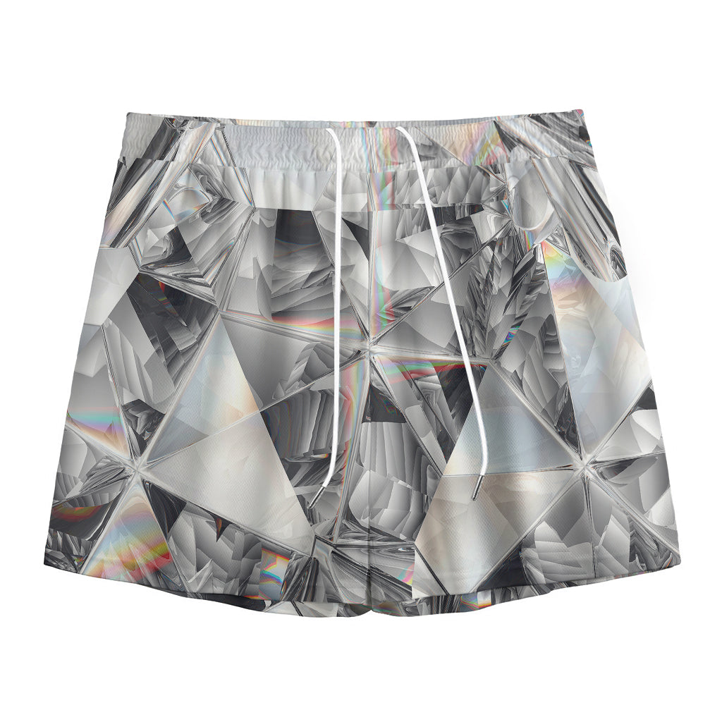 Diamond Artwork Print Mesh Shorts