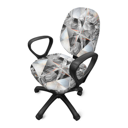Diamond Artwork Print Office Chair Cover