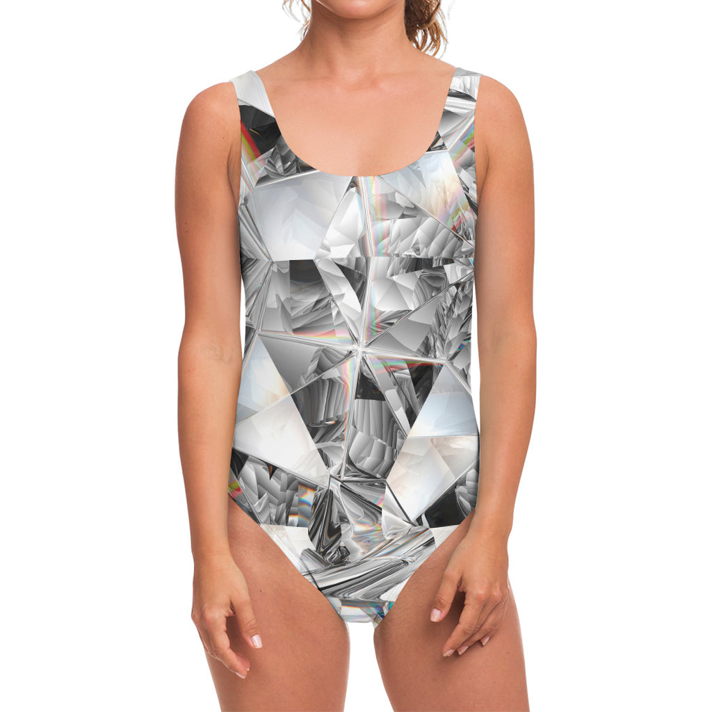Diamond Artwork Print One Piece Swimsuit