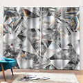 Diamond Artwork Print Pencil Pleat Curtains