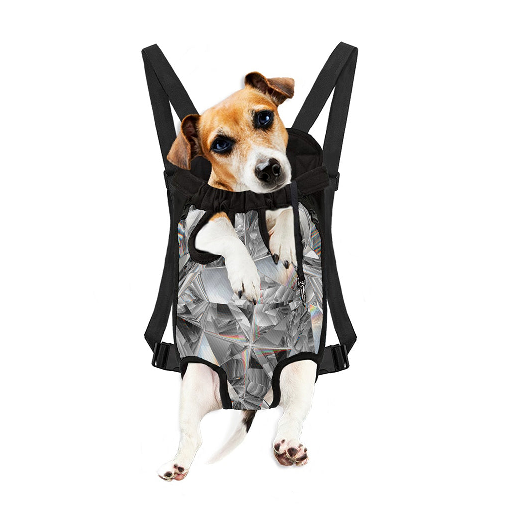 Diamond Artwork Print Pet Carrier Backpack