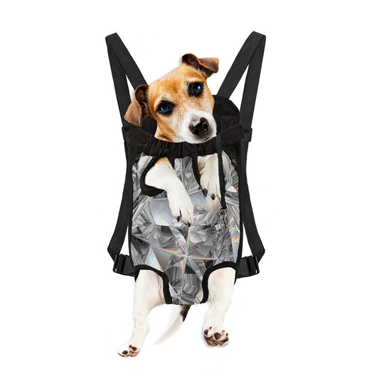 Diamond Artwork Print Pet Carrier Backpack