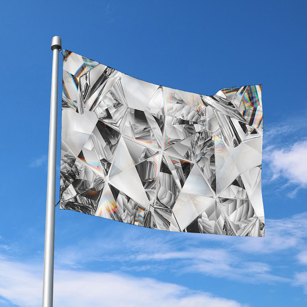 Diamond Artwork Print Polyester Flag