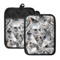 Diamond Artwork Print Pot Holders With Pocket