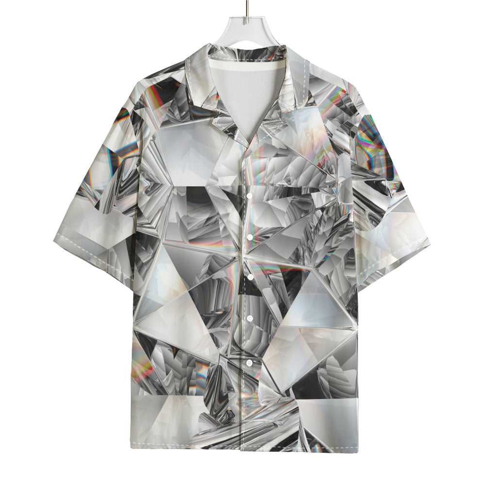 Diamond Artwork Print Rayon Hawaiian Shirt